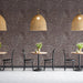Earthy Brown Leaf Pattern - Textured Wallpaper for Dining Areas