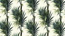 Tropical Green Palm Pattern- Exotic Wallpaper for Dining Rooms