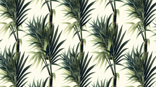 Tropical Green Palm Pattern- Exotic Wallpaper for Dining Rooms
