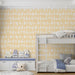 Black - and - White Animal Pattern- Whimsical Wallpaper for Children's Rooms