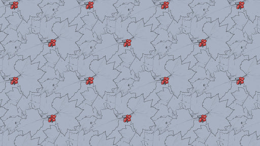 Blue - Gray Subtle - Fruit Pattern Wallpaper for Dining Rooms