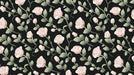 Black Background Pink Rose Pattern - Romantic Wallpaper for Bedrooms