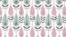Pastel Pink & Green Leaf - Bohemian Pattern Wallpaper for Dining Rooms