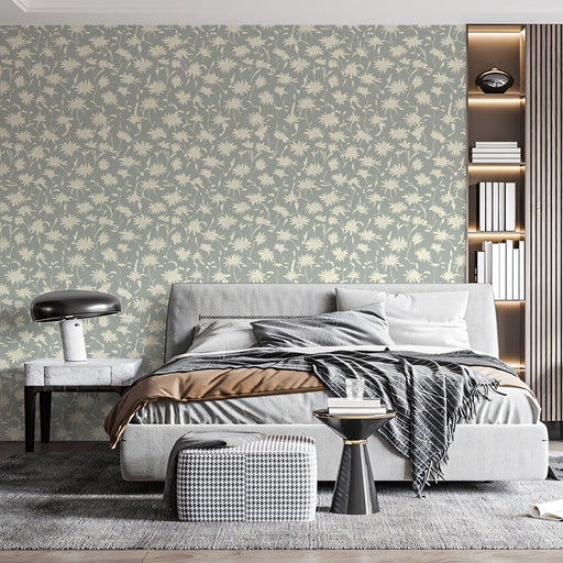 Light Green Daisy Pattern- Fresh & Calm Wallpaper for Bedrooms