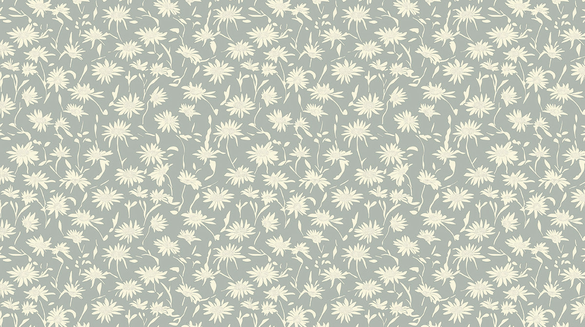 Light Green Daisy Pattern- Fresh & Calm Wallpaper for Bedrooms