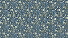 Navy Blue & Creamy Floral Pattern - Luxurious Wallpaper for Dining Rooms