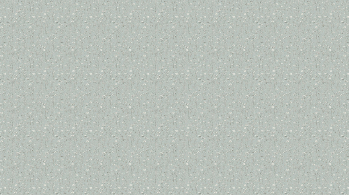 Light Blue & White Wildflower Pattern - Airy Wallpaper for Any room