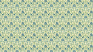 Cream & Turquoise Floral Pattern - Bohemian Wallpaper for Dining Rooms