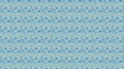 Blue & Cream Artistic - Floral Pattern Wallpaper for Living Rooms