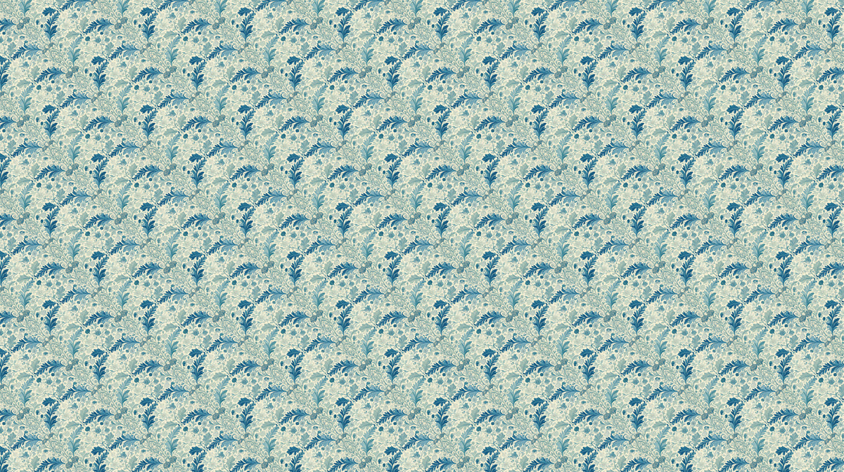 Light Blue & Green Delicate - Floral Wallpaper for Bedrooms