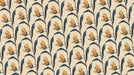 Beige & Blue Floral - Retro Wallpaper for Restaurants or Cafes