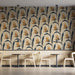 Beige & Blue Floral - Retro Wallpaper for Restaurants or Cafes