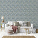 Light Blue & Yellow Ditsy - Floral Pattern Wallpaper for Living Rooms
