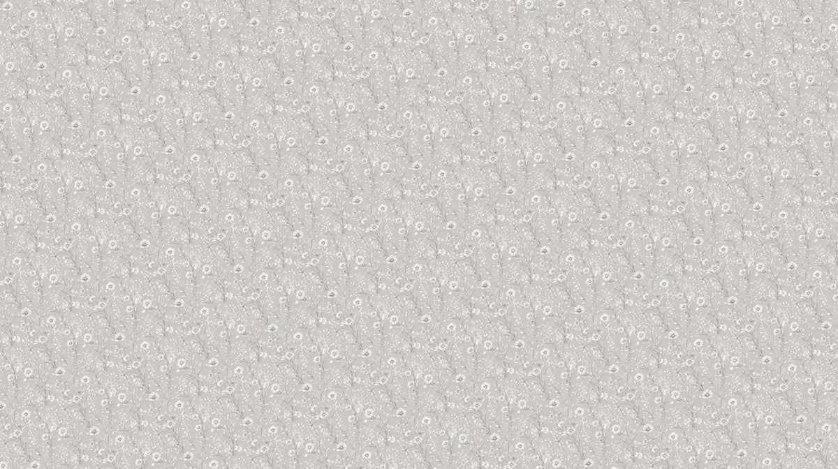 Light Gray & White Daisy Pattern - Subtle Wallpaper for Living Rooms