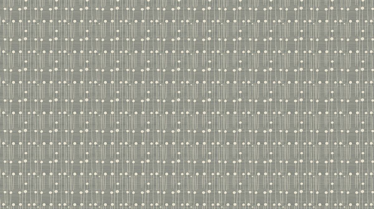 Dark Gray & Beige Dotted Dandelion Pattern - Geometric Wallpaper for Living Rooms