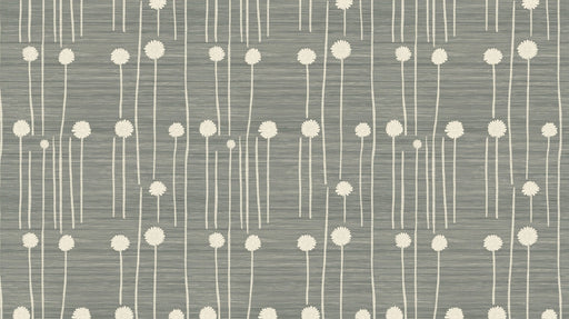 Dark Gray & Beige Dotted Dandelion Pattern - Geometric Wallpaper for Living Rooms