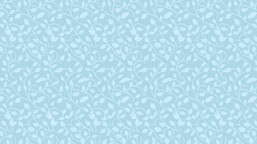 Light Blue & White Leaf Pattern- Fresh Wallpaper for Living Rooms