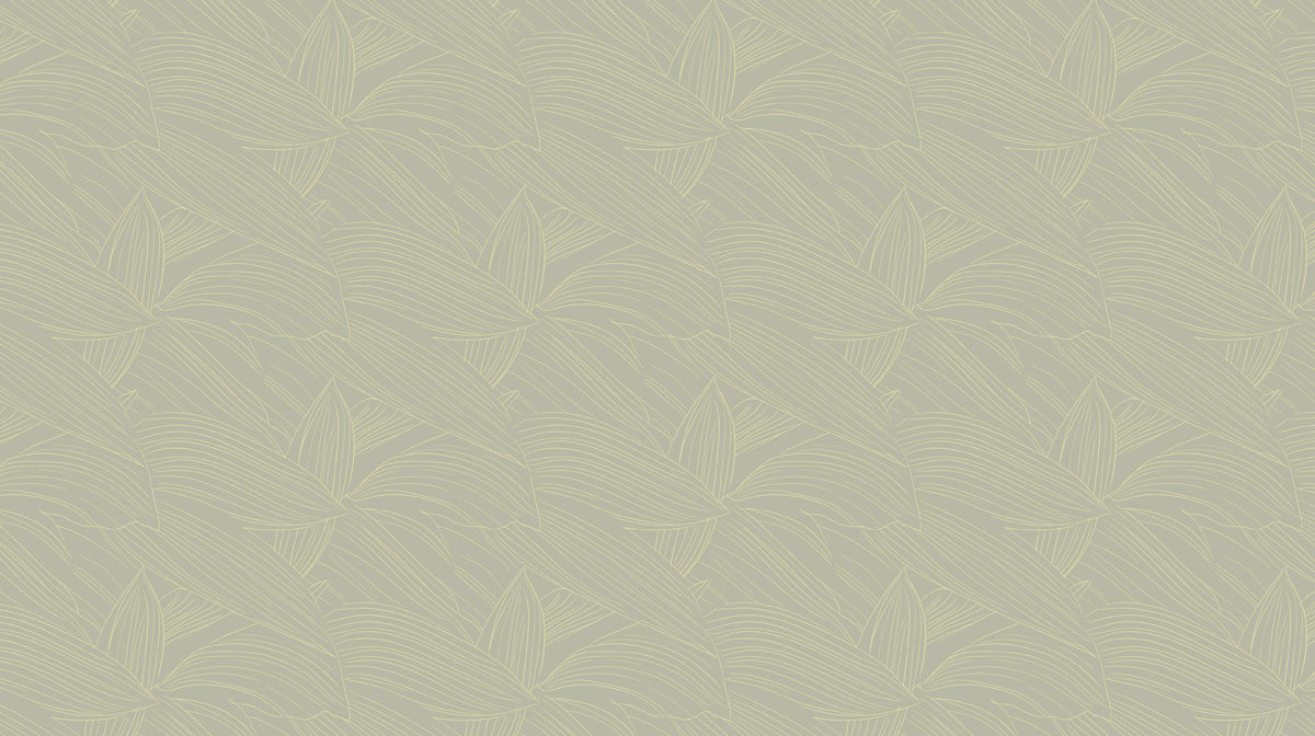 Light Green & Beige Leaf Pattern- Serene Wallpaper for Living Rooms
