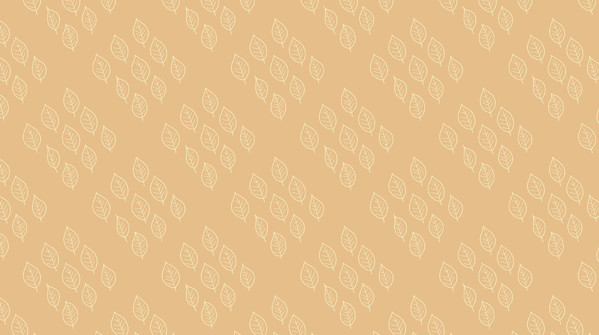 Mustard Yellow & White Leaf Pattern- Warm Wallpaper for Living Rooms