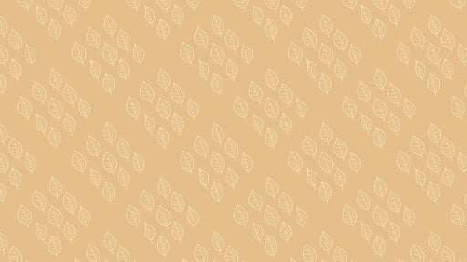 Mustard Yellow & White Leaf Pattern- Warm Wallpaper for Living Rooms