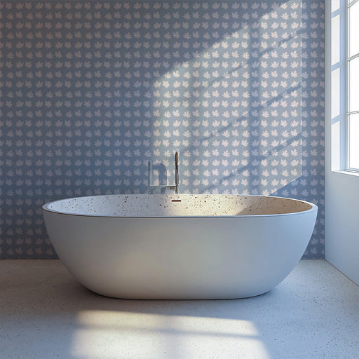 Gray & Purple Maple Leaf Pattern- Modern Wallpaper for Lounge Areas