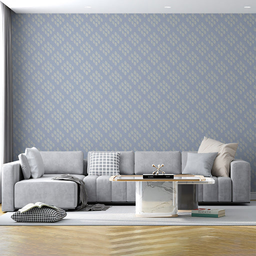 White & Gray Leves - Minimalist Wallpaper for Anyroom