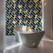 Golden Wave Arches Wallpaper ¨C Art Deco Mural with Deep Blue and Metallic Gold