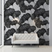 Charcoal Sketch Ginkgo Wallpaper ¨C Hand-Drawn Botanical Mural in Black on Grey