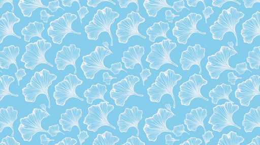 Sky Breeze Ginkgo Wallpaper ¨C Light Blue Botanical Mural for Fresh Interiors