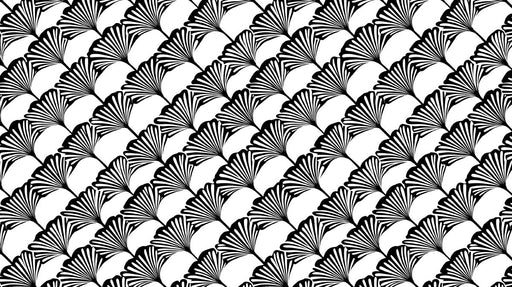 Bold Harmony Ginkgo Wallpaper ¨C Black and White Botanical Pattern for Bathrooms