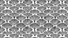 Ginkgo Fan Silhouette Wallpaper ¨C Bold Black & White Bathroom Feature