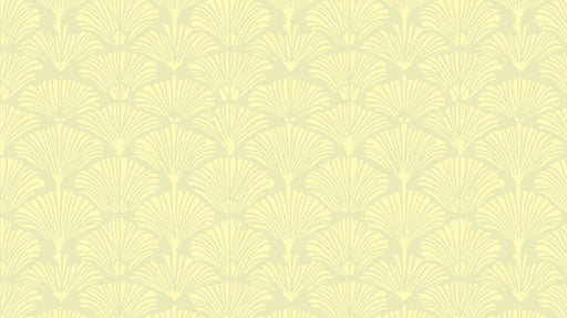 Lemon Mist Ginkgo Fan Wallpaper ¨C Soft Yellow Botanical Accent
