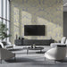 Olive Grove Ginkgo Fan Wallpaper ¨C Yellow-Green Elegance on Grey