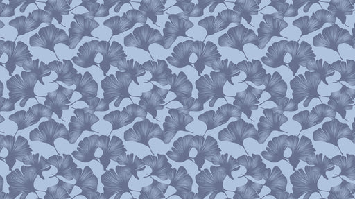 Twilight Blue Ginkgo Wallpaper ¨C Deep Blue Botanical Design for Restful Bedrooms