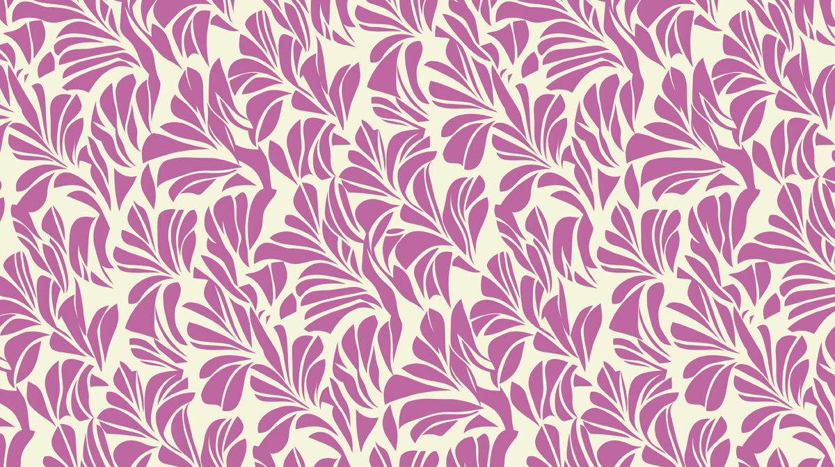 Lavender Bloom Wallpaper ¨C Purple and Beige Botanical Design for Elegant Spaces