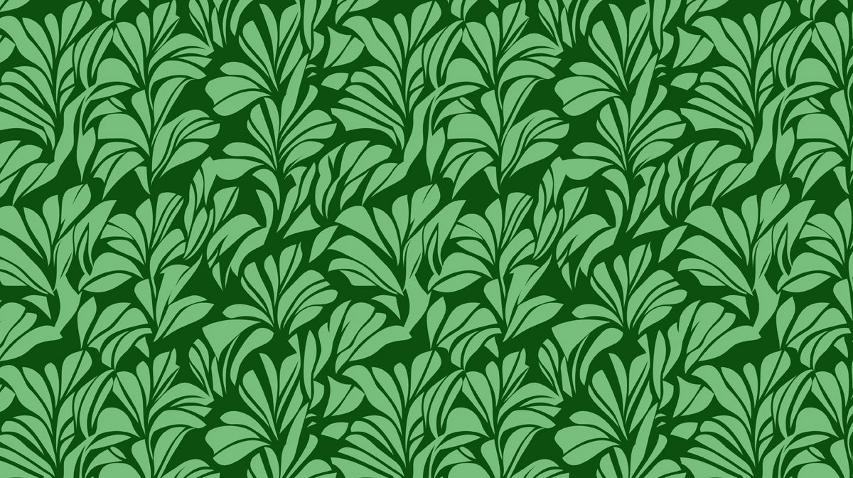 Emerald Forest Petal Wallpaper ¨C Bold Green Botanical Statement Wall