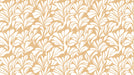 Caramel Leaf Dance Wallpaper ¨C Warm Beige and White Botanical Harmony