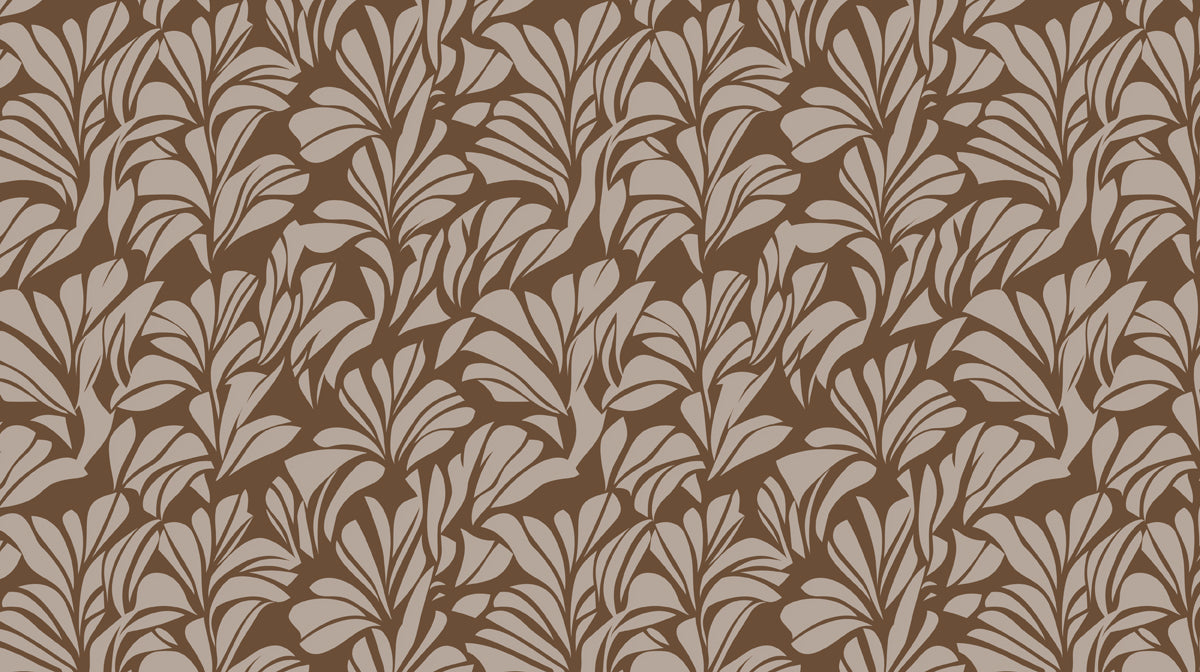 Chocolate Mist Botanical Wallpaper ¨C Soft Brown Contrast for Refined Dining Spaces