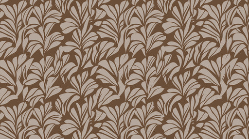 Chocolate Mist Botanical Wallpaper ¨C Soft Brown Contrast for Refined Dining Spaces