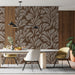Chocolate Mist Botanical Wallpaper ¨C Soft Brown Contrast for Refined Dining Spaces