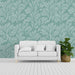 Abstract Leaf Mural Wallpaper | Ivory on Ivory Gentle Leaves