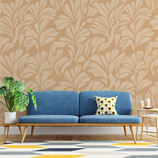 Abstract Leaf Mural Wallpaper | Emerald and Mint Green Botanical Pop