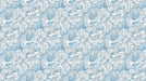 Whirling Seafoam Mural Wallpaper | Artistic Blue Swirl Pattern with Light Reflections