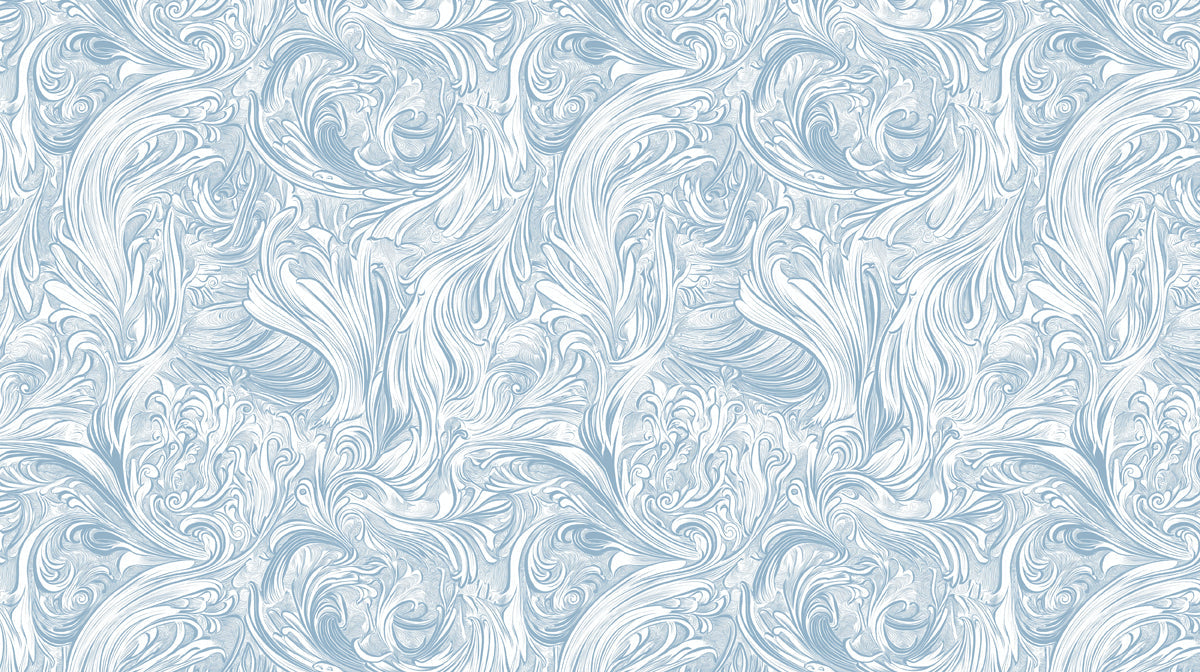 Silken Tide Mural Wallpaper | Light Aqua Swirl Texture
