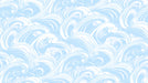 Sky Surge Mural Wallpaper | Bright Blue Cloud Wave Pattern