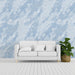 Ocean Swirl Mural Wallpaper | Deep Blue Marble Waves