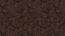 Swirl Pattern Mural Wallpaper | Dark Brown Artistic Lines on Black