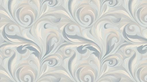 Marble Tide Mural Wallpaper | Soft Beige and Slate Blue Elegant Curl Design