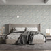 Marble Tide Mural Wallpaper | Soft Beige and Slate Blue Elegant Curl Design