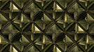 Pyramid Illusion Mural Wallpaper | Deep Olive 6D Textured Grid